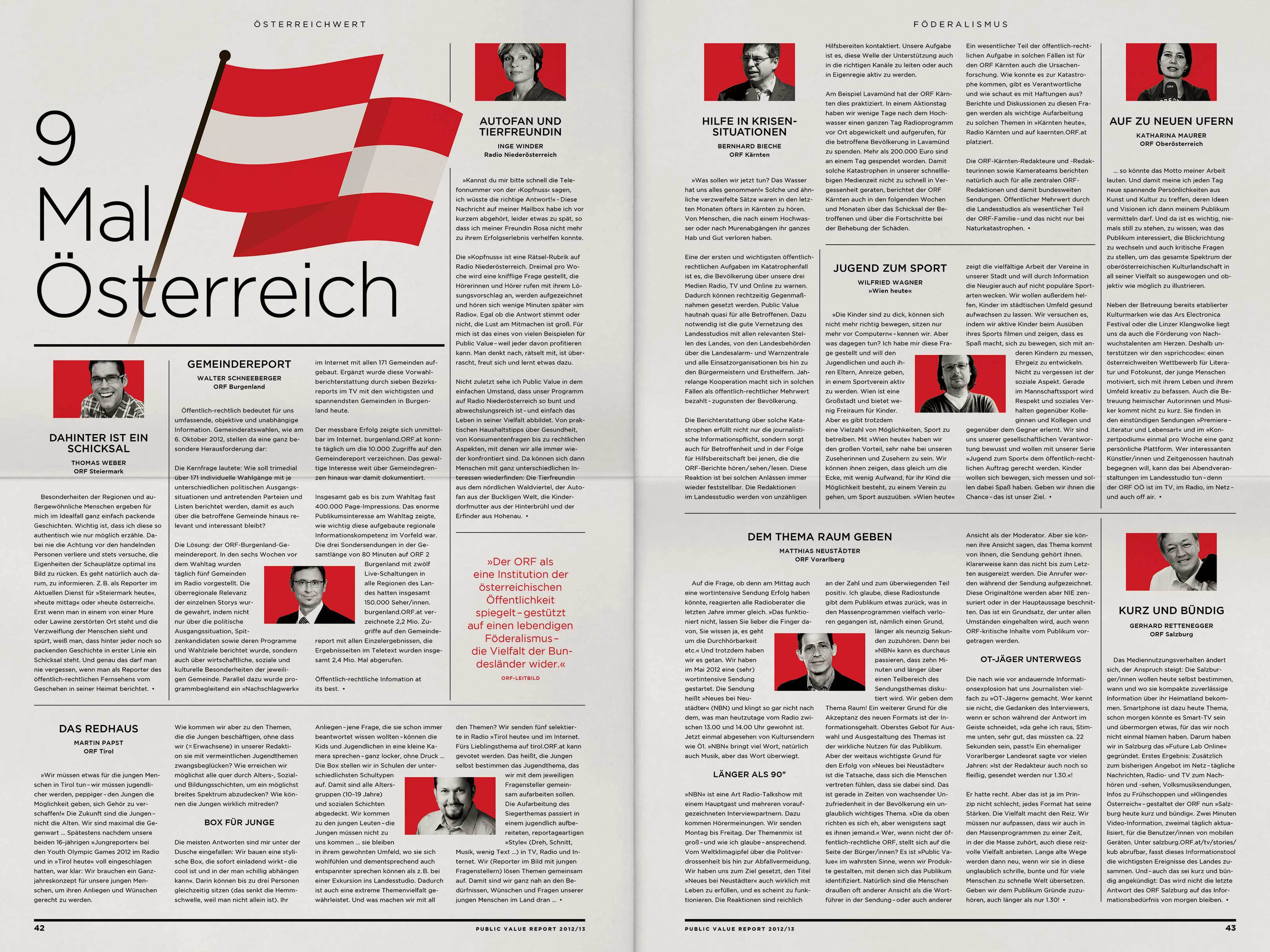 ORF PV 13 flat Dummy Zeitung Doppelseite 13