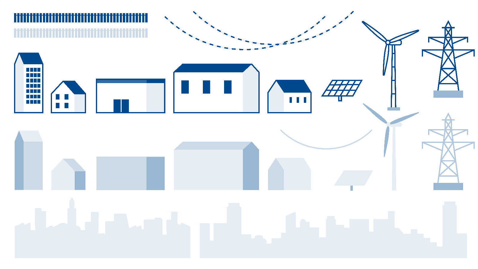 Verbund einzelne Elemente Hintergrund Infrastruktur 1600x900