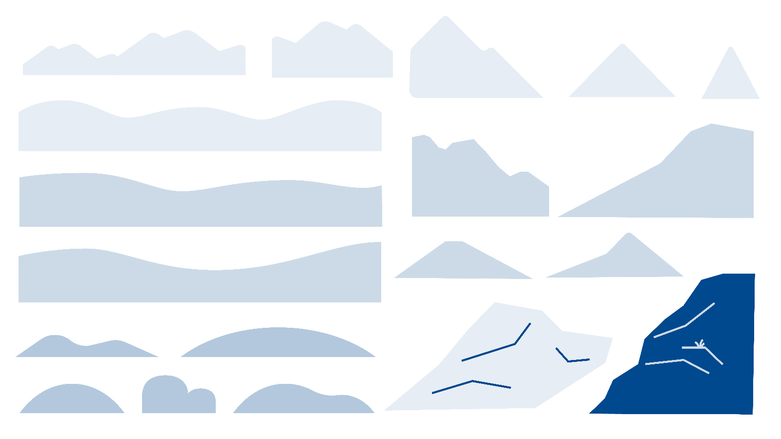 Verbund einzelne Elemente Hintergrund Landschaft 1600x900