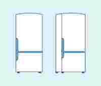 Verbund Illustrationen Kühlschrank