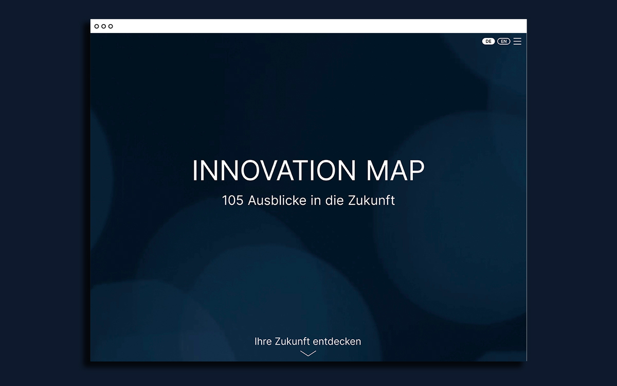 WKO Innovation Map Website Mockup Startseite 1200px