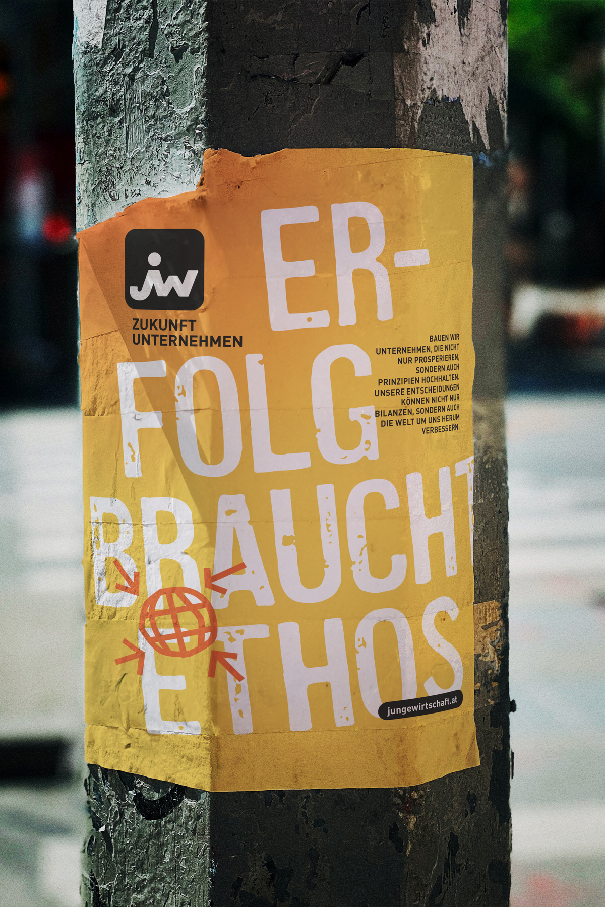 JW Vertical Sign Paste on Street Column Mockup 1200x1800